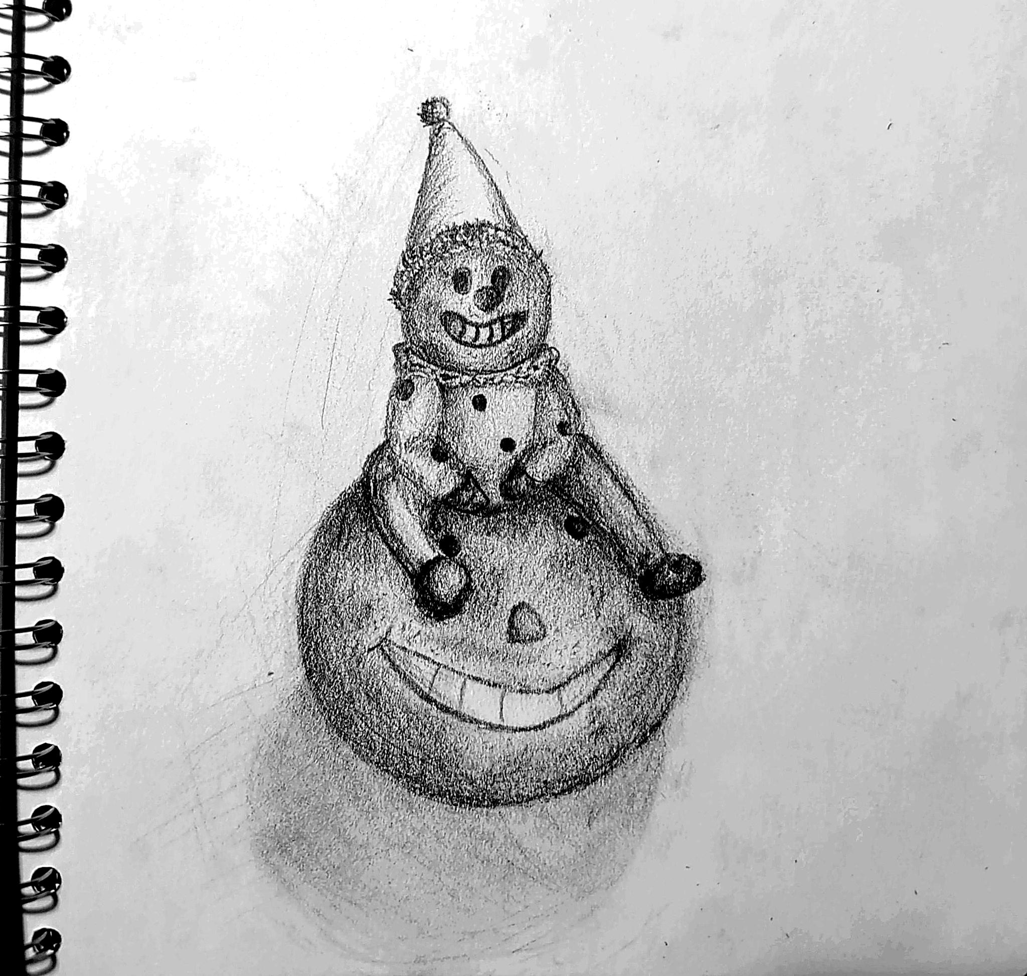 Pumpkin Clown Craft Figure / Object Drawing 1