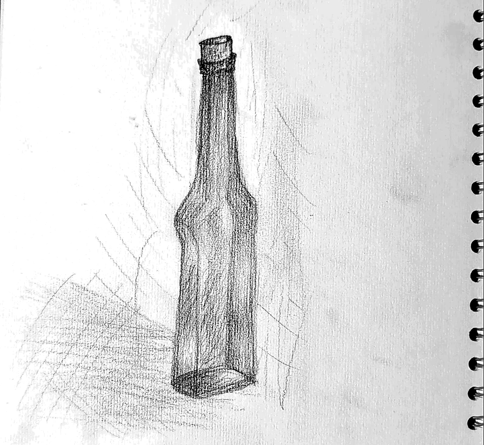 Glass Vinaigrette Bottle / Object Drawing 2